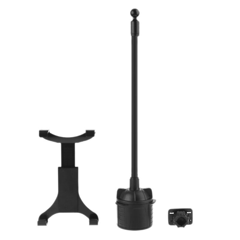 Gooseneck Car Cup Holder Mount Adjustable Flexible Neck Cradle for 7-12\" Tablet 95AD