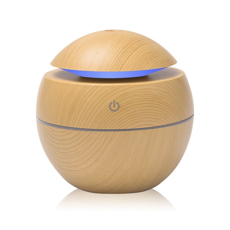 Essential Oils Difuser USB Air Humidifier Ultrasonic Wood Grain LED Light Electric Aroma Diffuser Home Aromatherapy Mist Maker: light wood