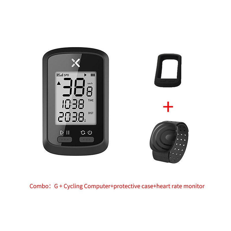 XOSS G+ Bike Computer wireless Bluetooth ANT+ GPS Cycling Computer For speed measurement navigation and data sharing LCD display