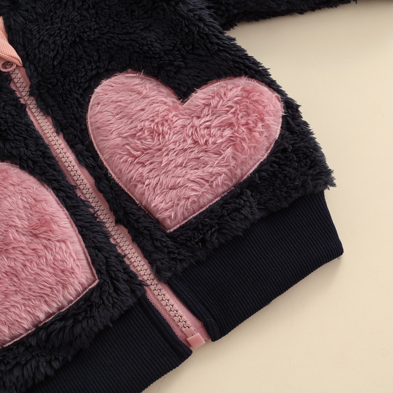 Citgeett Winter Kid Girl cappotto in velluto manica lunga collo con cappuccio cerniera tasche a cuore autunno caldo top allentati abiti