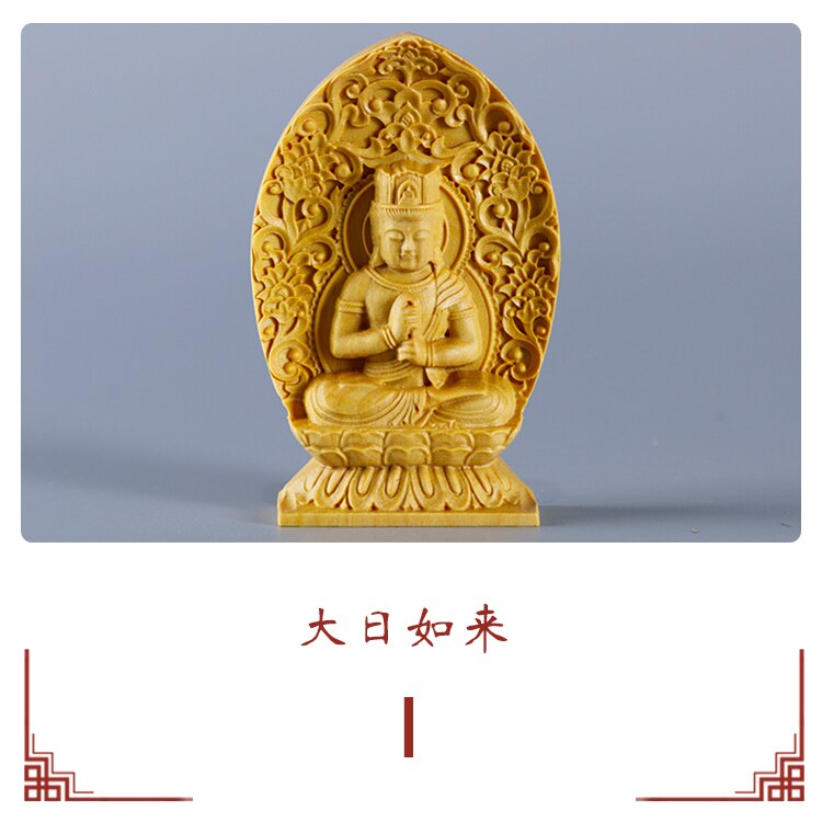 Buxus Carving Ornamenten Chinese Hout Boeddhabeeld Bewaken De Shrine Duizend Handen Guanyin Sculptuur Home Decor: I