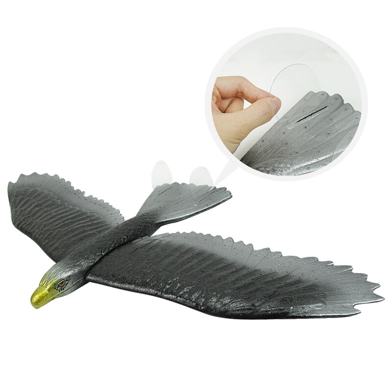 2Pcs 57Cm Epp Schuim Hand Thrower Gooit Adelaar Zweefvliegtuig Diy Model Speelgoed (Gold + Silver)