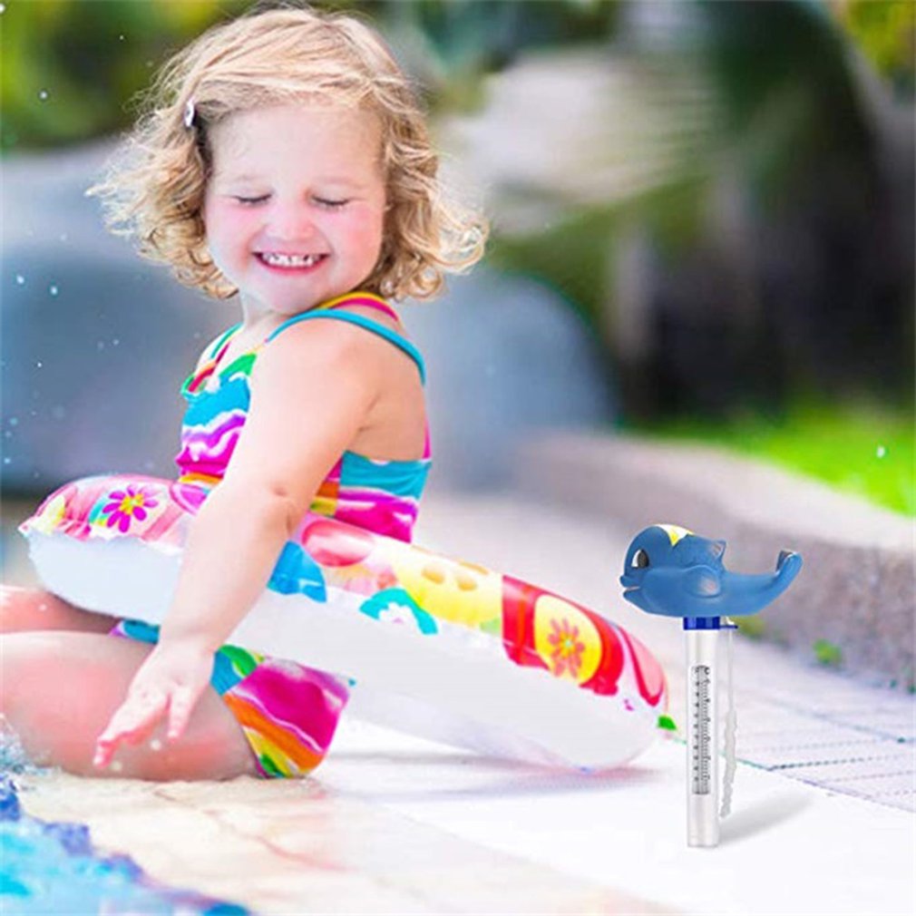 Cartoon Animal Shape Bathtub Fish Pond Swimming Pool Tube Thermometer Floating Shark Thermometer K-1020B