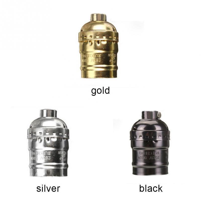 Retro Vintage E26/E27 Schroef Lamp Aluminium Shell Base Lamp Houder Hanger Verlichting Socket Plafondlamp Adapter Kabel