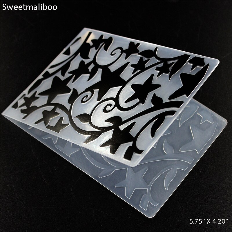 stars and lace template embossing folder plastic DIY Scrapbooking stencils paper card making craft envelop album box decor