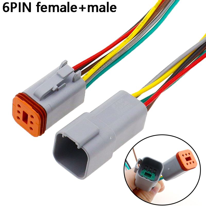 1 Pcs Deutsch DT connector with15cm Wiring harness DT06-2S/DT04-2P 2P 3P 4P 6P 8P 12P waterproof electrical connector: Blue