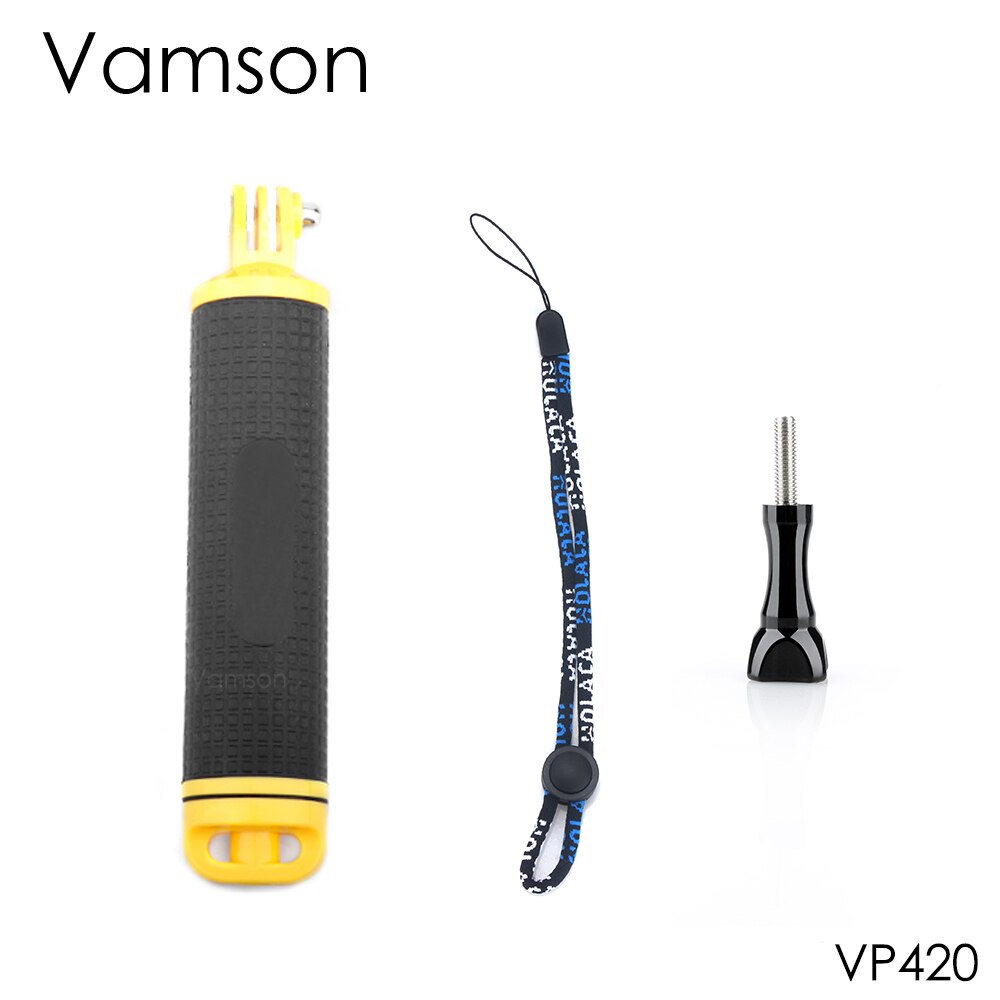 Vamson-empuñadura flotante para Go Pro Hero 10, 9, 8, 7, 6, 5, 4, negra, resistente al agua, para deportes acuáticos, para DJI Action, Yi 4K, GoPro 10, VP418: VP420