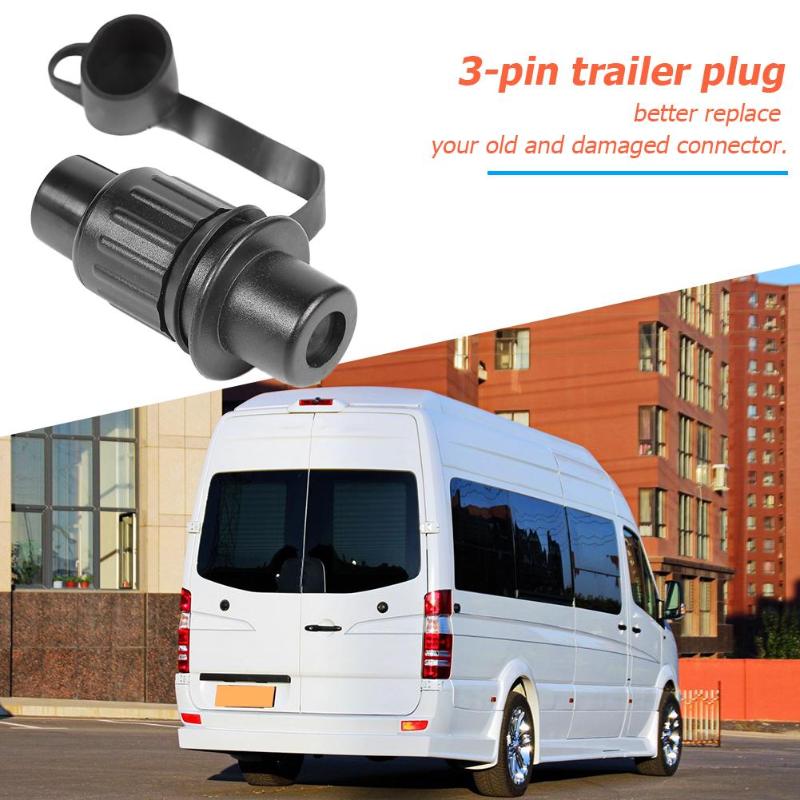 Conector de Cable eléctrico resistente al agua de 12V 3 pines para camión remolque adecuado para frenos y fuente de alimentación auxiliar