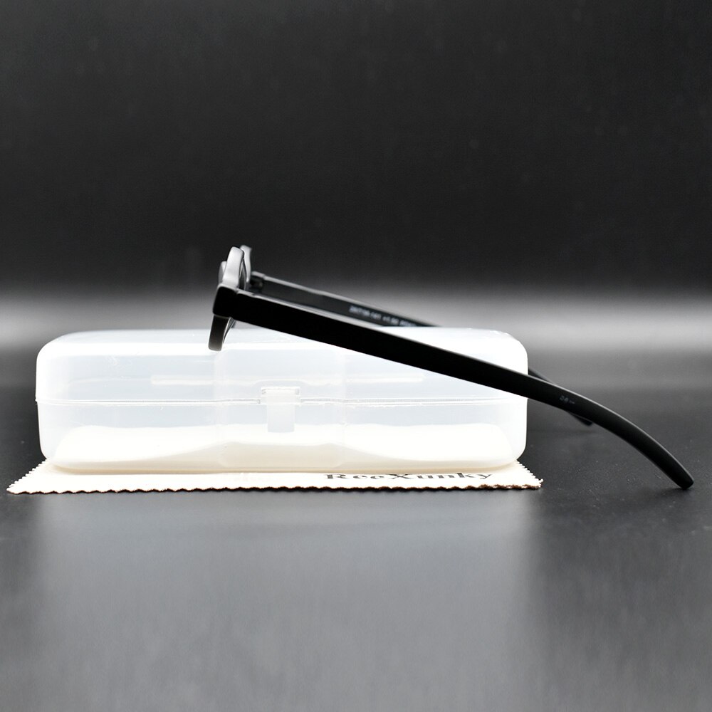 Reexunky mini runde læsebriller mænd kvinder sort rød  tr90 brillestel retro briller fokus lup lunette 1.5 2.0 2.5