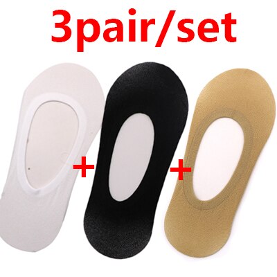 3pair/lot Lady Casual Breathable Ankle Boat Socks Girls Invisible Non-slip Cotton Socks Women Low Cut Bright Color Socks: 3pair style 13