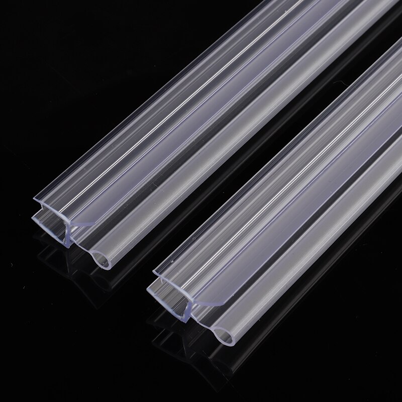 2pcs Bath Clear Shower Screen Door Window Seal Strip For 6mm Glass Windproof And Water Retaining Sealing Strips