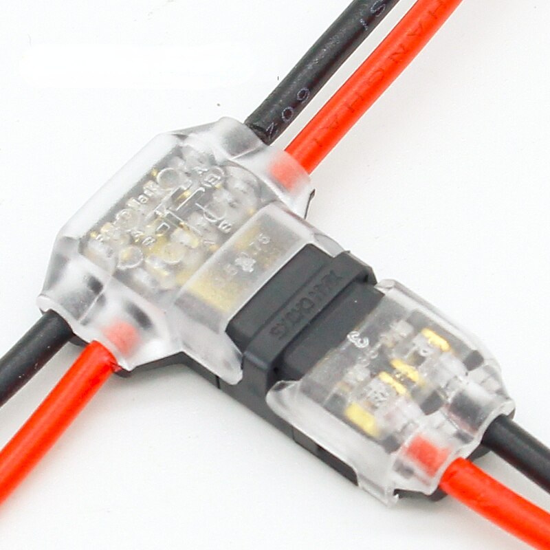 5 Stks/partij 2 Pin 2 Way 300V 10a Universal Compact Wire Bedrading Connector T Vorm Dirigent Terminal Block Met lever Awg 18-24