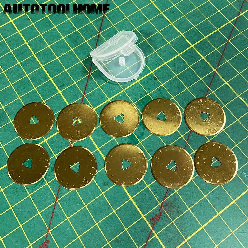 10pcs Titanium Rotary Cutter Blades 28mm 45mm 60mm Fabric Paper SKS-7 Quilting Sewing Supplies for OLFA Fiskars Rotay Cutter