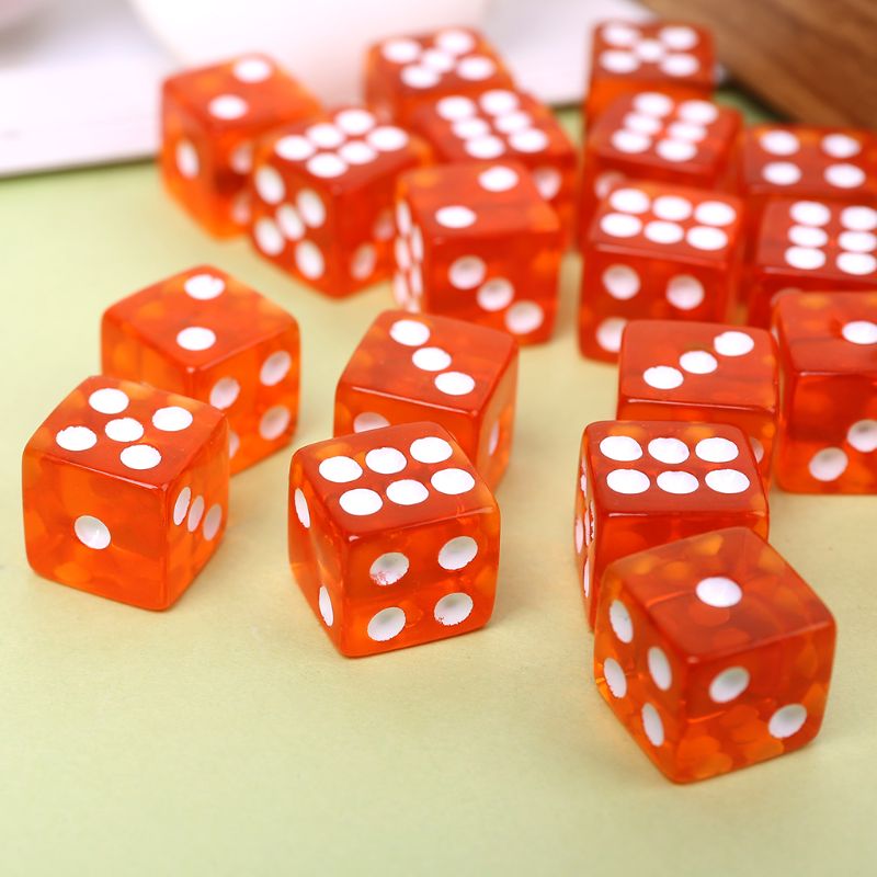 25 Pièces/ensemble Parti Jeu Dés 12 Carré Transparent Dés Coloré Club Jouer Pour Donjon D & D Bureau Jeux de Table