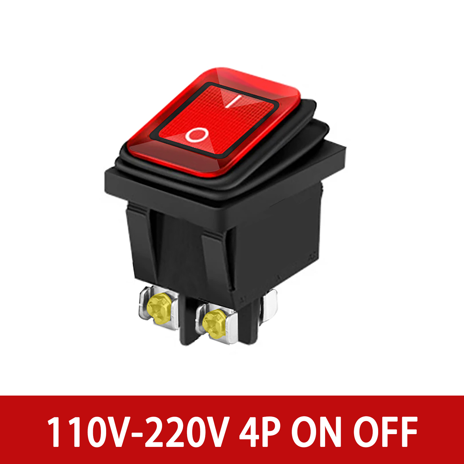 12V 24V / 110V 220V Waterdichte Tuimelschakelaar Rood/Groen Led Licht Verlicht 4 Pinnen 2 Positie/6 Pinnen 3 Stand Tuimelschakelaar: CAMEL