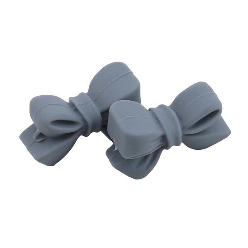 10Pcs/Set Bow Beads Teethers Baby DIY Teeth Beads Food-Grade Molar Beads Baby Chews Column Molars Toys
