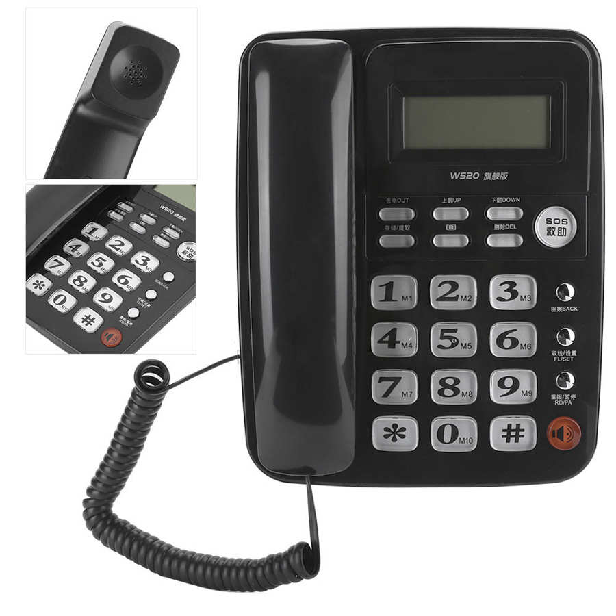 W520 Caller Identification Telephone Hands Free Call for Office Home Family Business