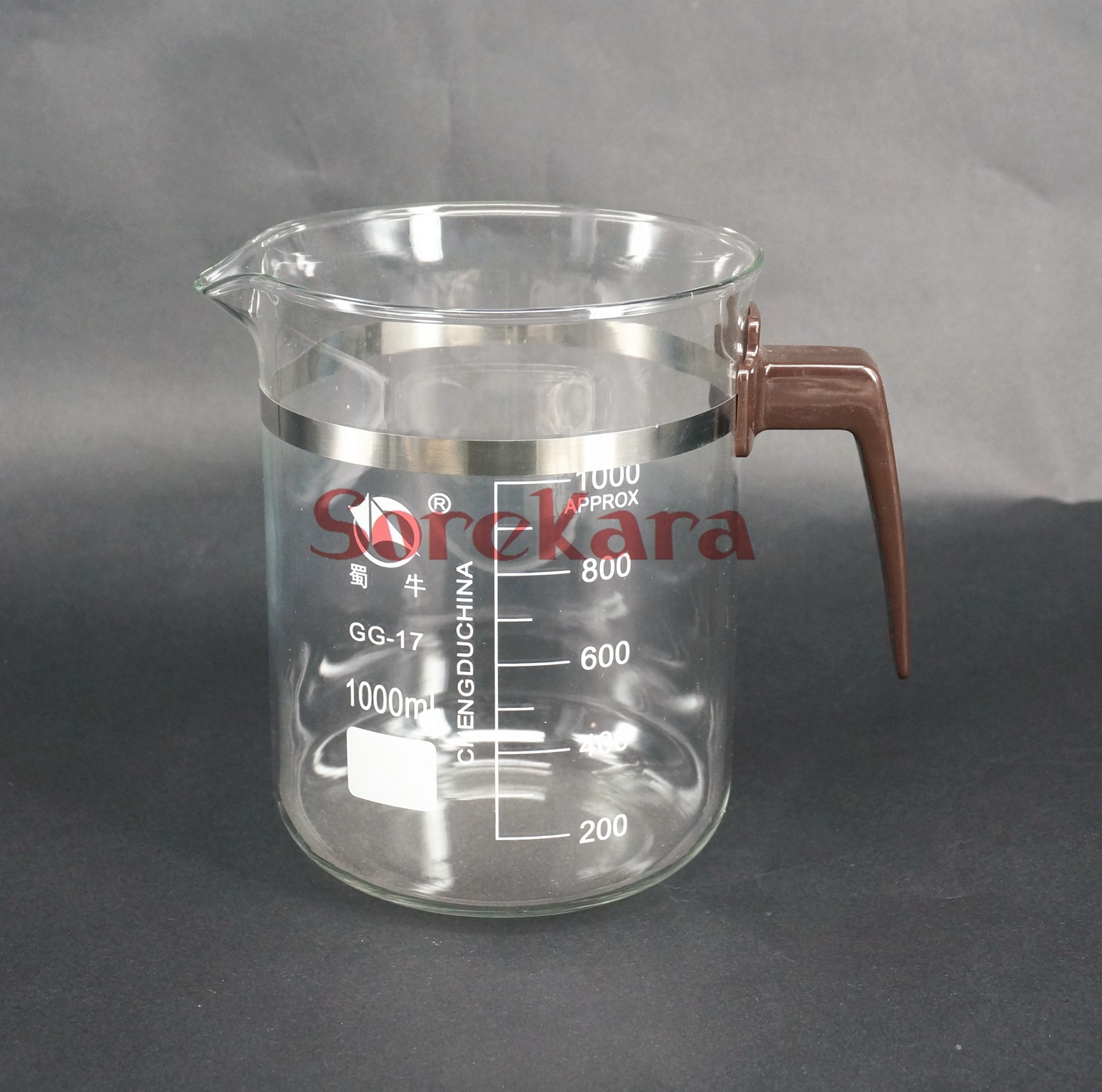 1000Ml Plastic Handvat Beker Chemie Laboratorium Borosilicate Transparante Glazen Beker Met Tuit