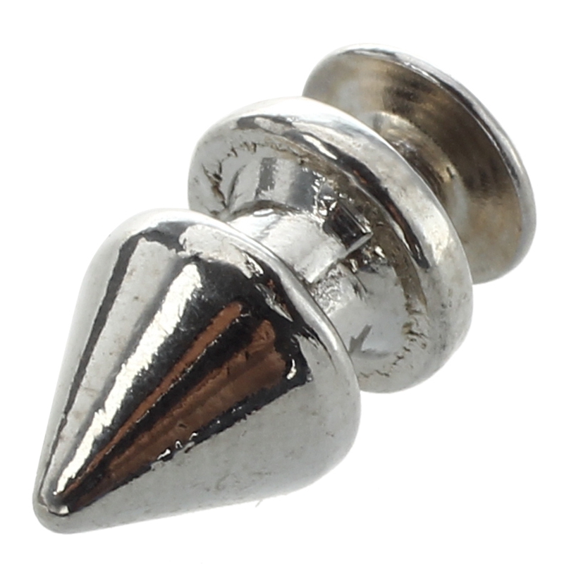 10X Copper Rivets Silver Pointed Studs Punk Rivets Screw With 100X Iron Silver Conical Rivet Screw Studs 6Mm