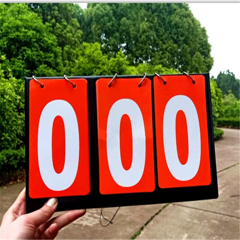 Portable basketball ball scoreboard football scoring board Metal frame balon de basketball accessories training clipboard: Three digits