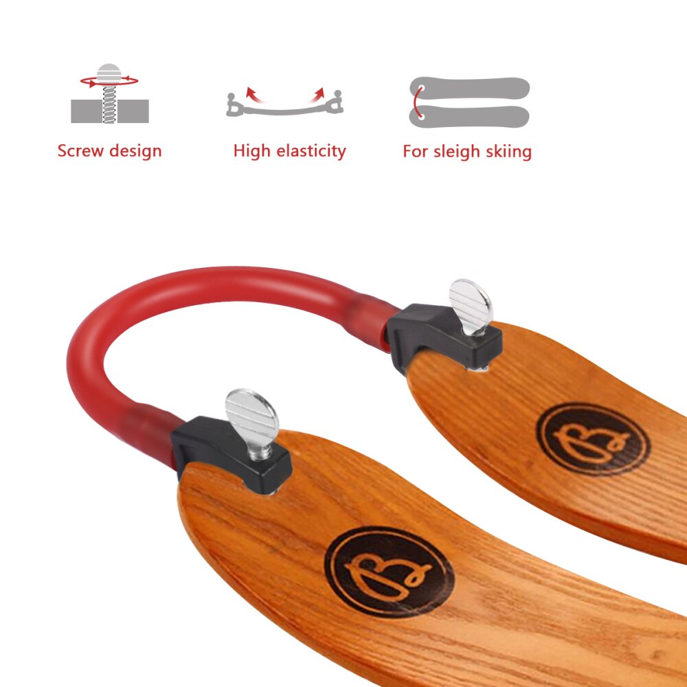 LIOOBO Easy Wedge Ski Training Aid Ski Tip Connector Snowboard Connector Elasticity Tip Clips Skin Beginners Essential (Random