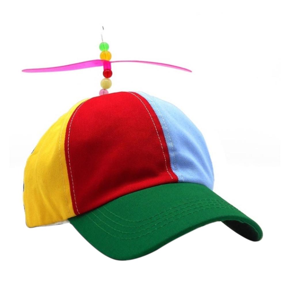 Açık Unisex Beyzbol şapkası Helikopter Gökkuşağı Sunbonnet Güneş şapkası Pervane Ile Yetişkin