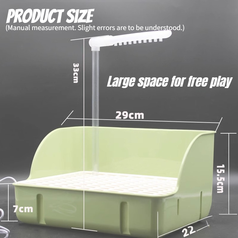 Vogel elektrische badkuipen regenbak automatisch circulerend water voor grasparkieten, pioen, valkparkieten en zonnekappen