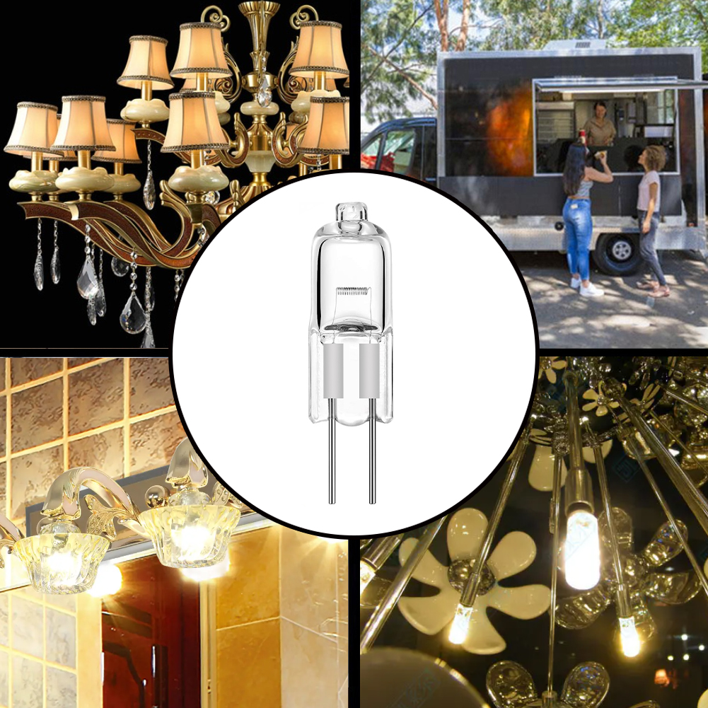 TSLEEN-Lâmpada de halogéneo, G4, 12V, tipo JC, branco quente, interior, claro, super brilhante, 10pcs
