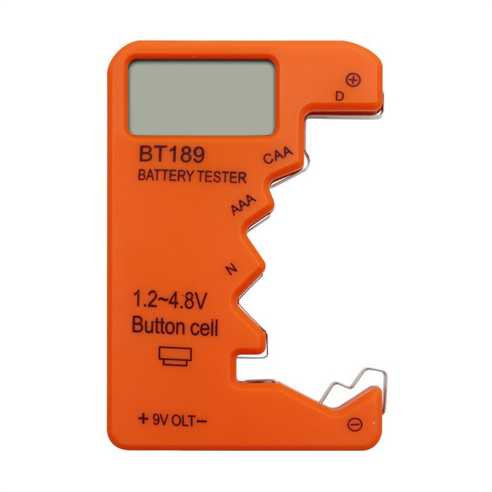 Probador de batería Digital LCD BT189, herramienta detectora de banco de energía, comprobador de batería Universal para pilas de botón AA AAA 9V 1,5 V/3V: Negro