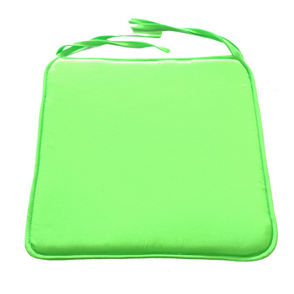 Chair Cushion Square Seat Pad Chair Pad Outer Shell Filling Dining Chair Cushion with Ties Seat Cushion Non Slip Dinging Chair: light green