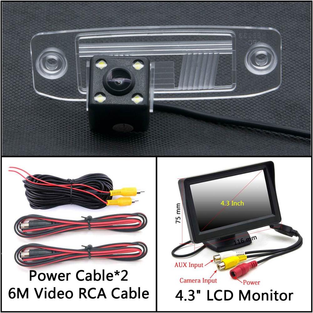4 LED licht Sicherung Rückansicht Kamera Für KIA Sportage SL Sportage R Sorento Ceed Rio X-linie Auto parkplatz LCD Spiegel Monitor: Nocken hinzufügen 4.3 Zoll LCD