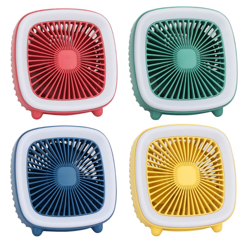 Kannettava mini pöytätuuletin retro tv-ilmanjäähdytin led-valolla usb 3 nopeutta kotitoimistomatkoille
