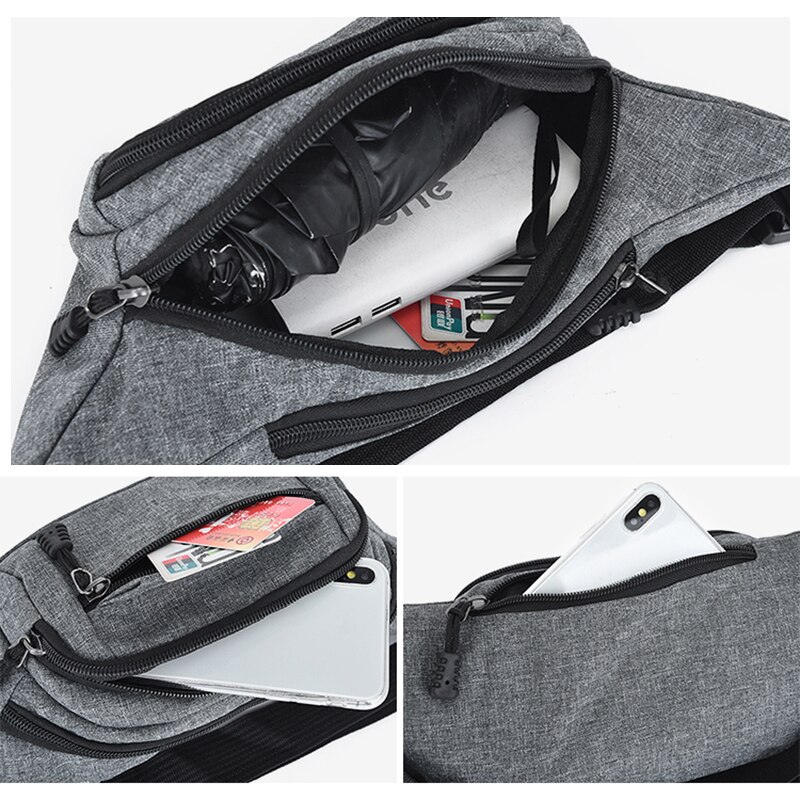 Marsupio da uomo borsa portafoglio da uomo borsa da cintura Casual grande per telefono borsa da donna borsa da viaggio in tela borsa da moto Fanny Banana Hip