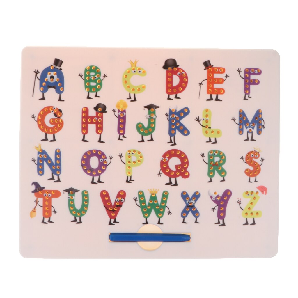 Magnetic Drawing Board Doodle Sketch Board for Alphabet Letter Learning Cogniton Toy for Kids Boys and Girls