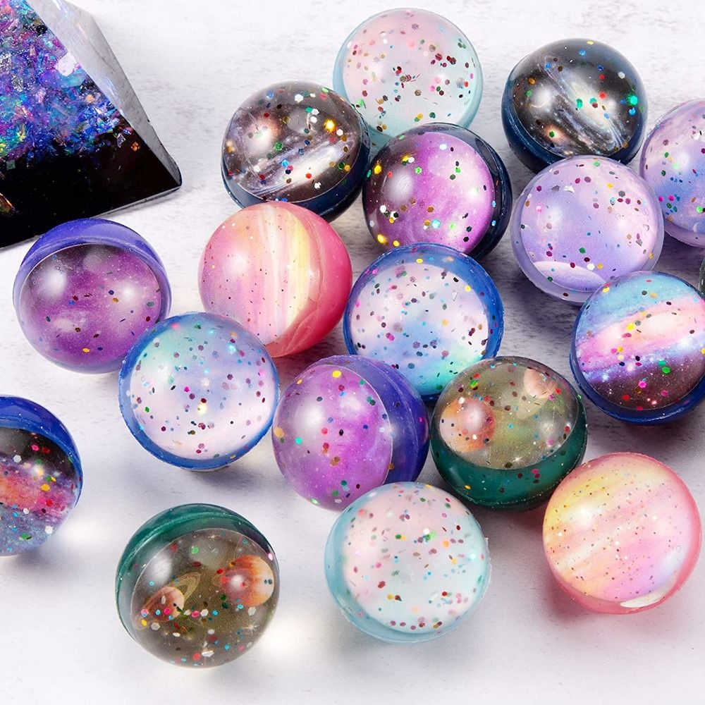 10 Stück Galaxy Sonnensystem Planet Bälle Schaum Hüpfball Raum Planeten Ball Acht Planeten Sternenhimmel Galaxy Schaumstoffball Mottoparty