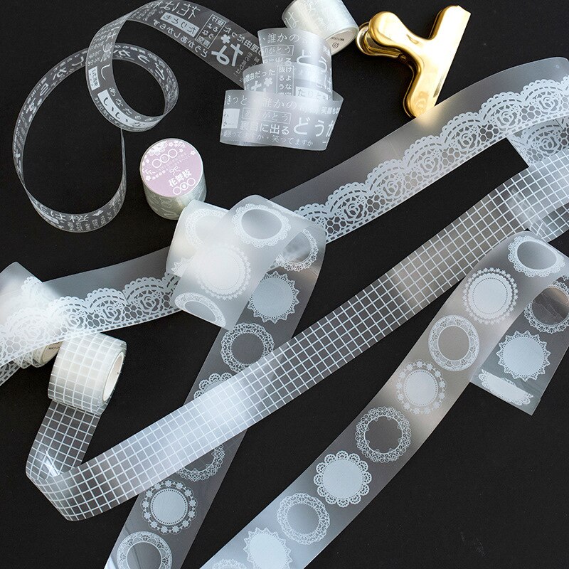 Ruban adhésif transparent en dentelle d'étoile pour animaux de compagnie, ruban adhésif pour étiquette autocollante pour Scrapbooking et bricolage