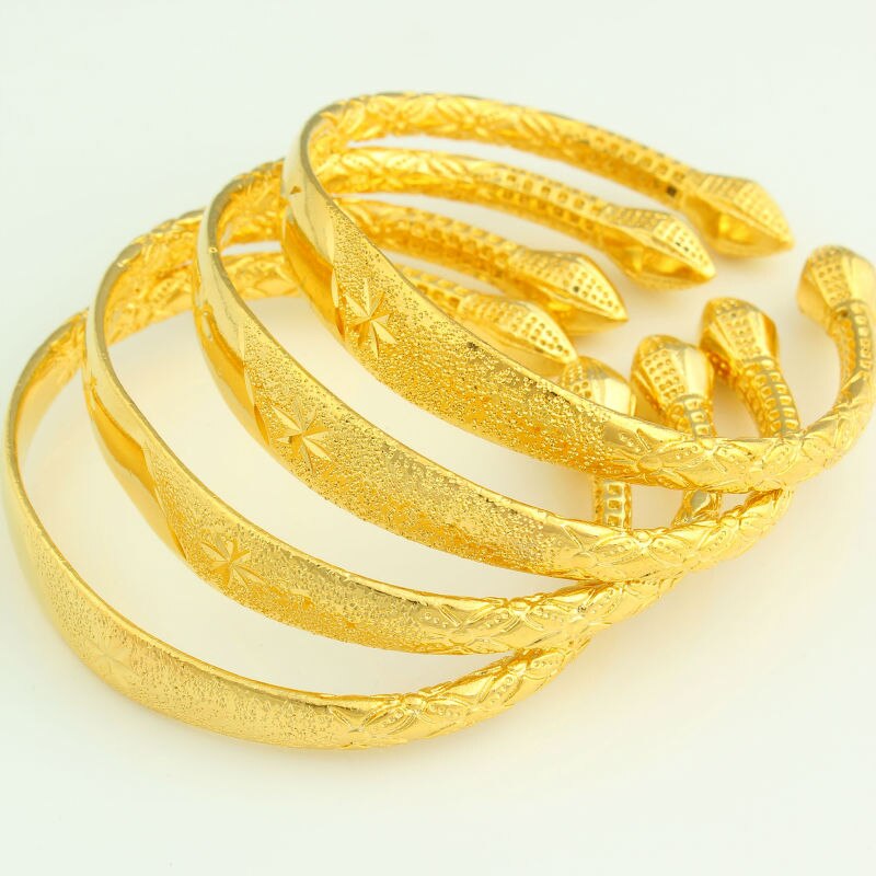 Neueste Frauen Dubai Armreif 24 Karat Gold Farbe Armbinde Armreif afrikanisch/Arabisch/Äthiopischen Braut Hochzeit Schmuck