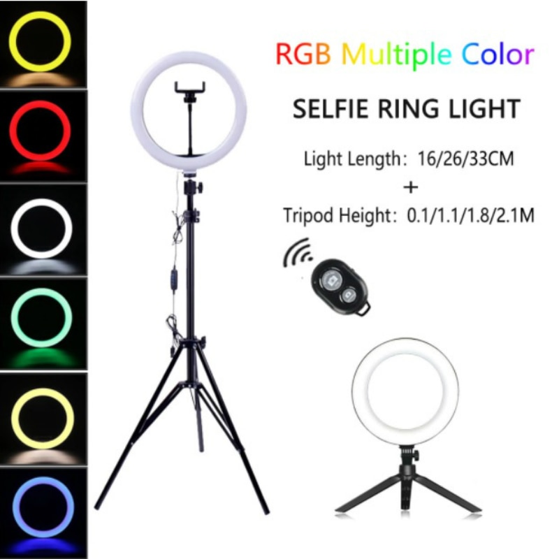 LED Selfie Ring Light Dimmable LED Ring Lamp Photo Video Camera Phone Light ringlight For Live Fill Light
