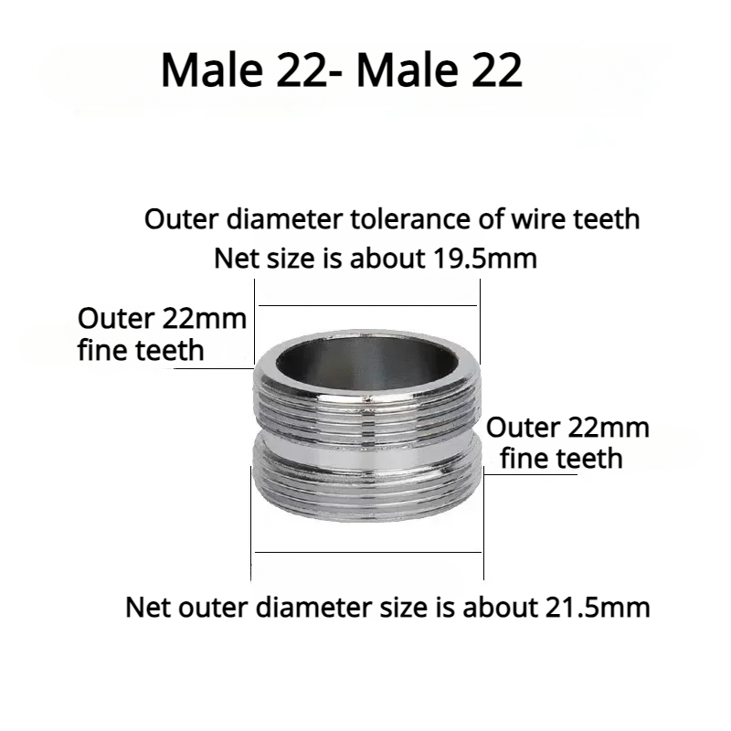 1 teile/los M22 zu M20 M18 M28 Gewinde Edelstahl Stecker Wasserhahn Gelenke Wasserfilter Zubehör Küche Wasserhahn Adapter: Licht Gelb