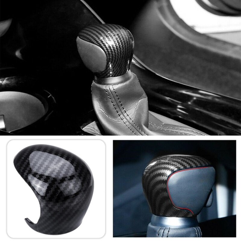 for Toyota CHR C-HR 16-19 Carbon Fiber Shift Knobs Shift Lever Gear Shift Decorate Cover Trim: Default Title