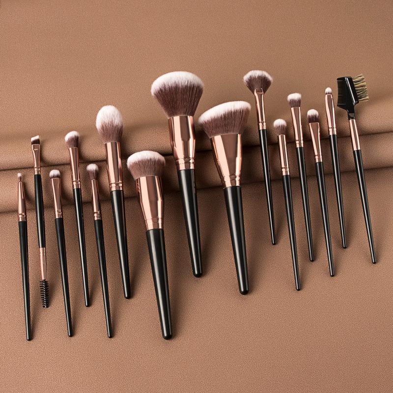 Brocha de maquillaje opcional para amigo de la piel, brocha para sombra de ojos, base, polvos correctores, brocha mixta para cara, ojo, labio, herramienta cosmética, 7/10/15 Uds.: 06
