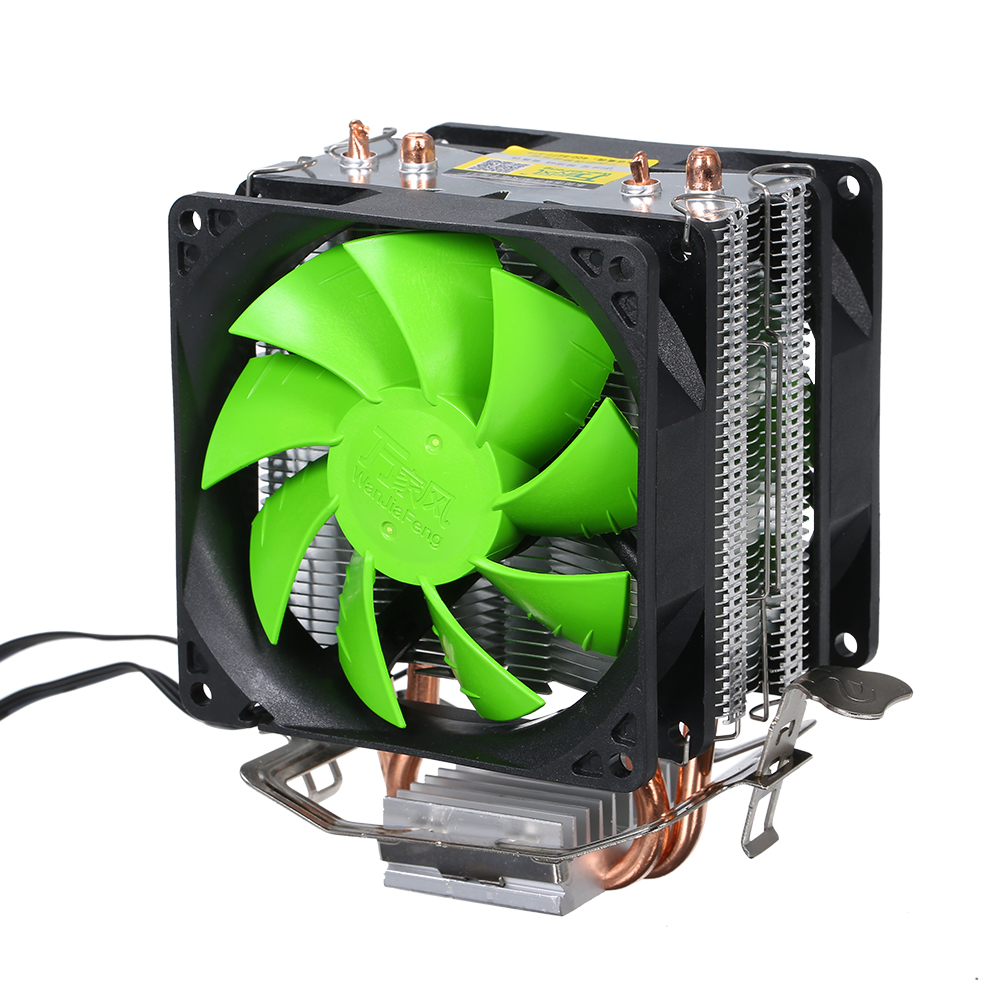 Hydraulic CPU Cooler Heatpipe Fans Quiet Dual Fan Heatsink Radiator for 1366