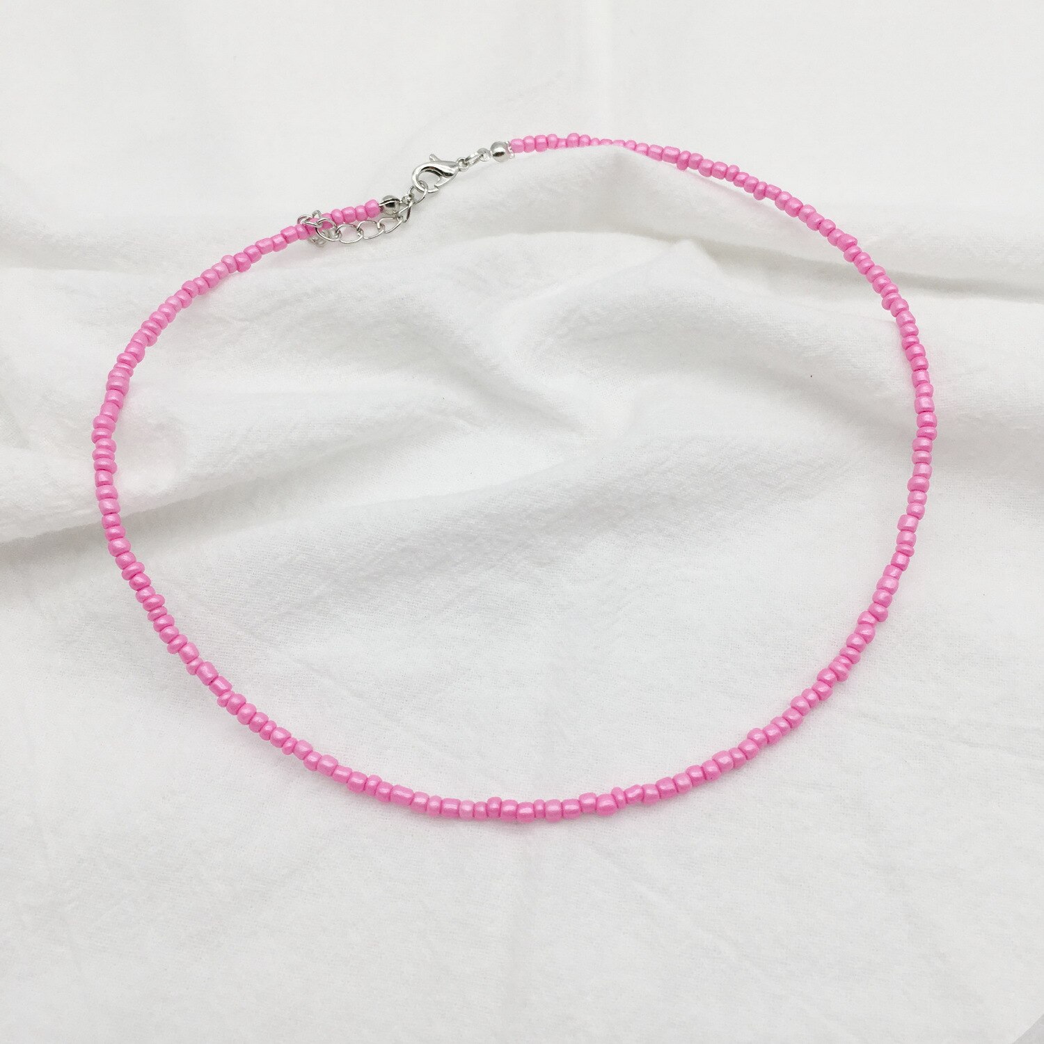 Proste koraliki Strand naszyjnik kobiety String z koralikami krótkie Choker naszyjnik biżuteria Chokers naszyjnik prezent plaża biżuteria Bijoux: 10