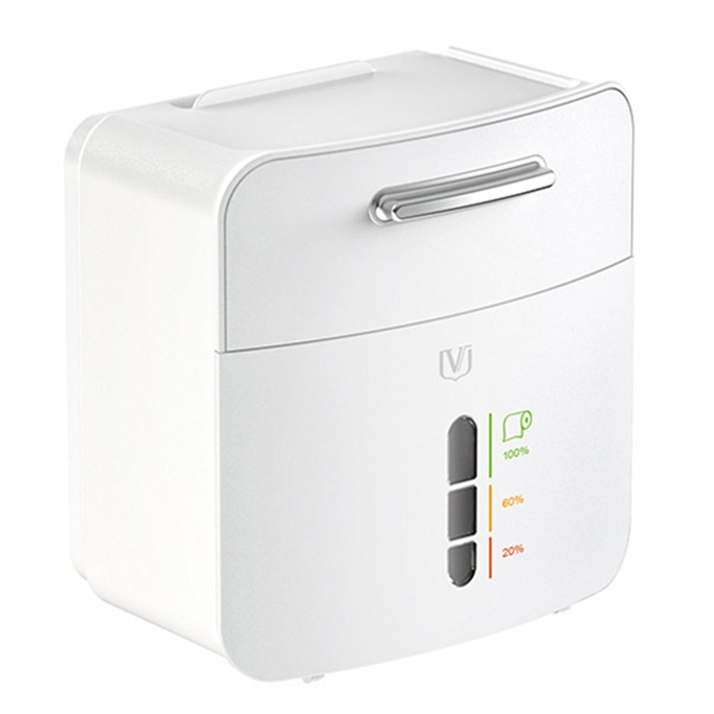 Toilet Paper Holder Waterproof Wall Mount For Toilet Paper Tray Roll Paper Tube Storage Box Tissue Box Shelf: white