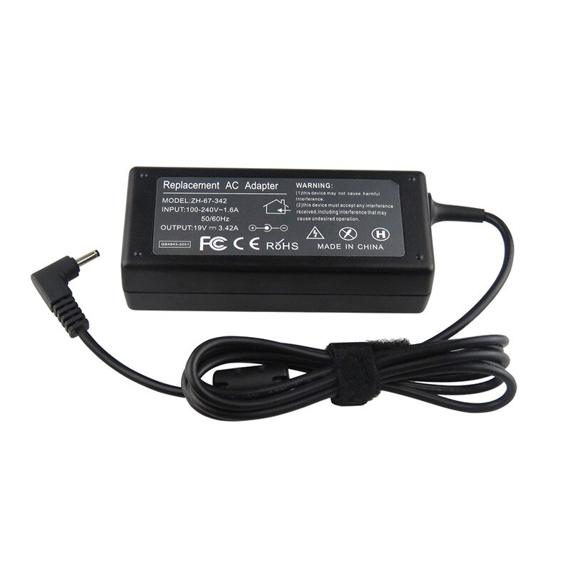 Replacement AC Charger 19V 3.42A 65W for Acer Chromebook C720 C720P C740 C910 CB3-532 CB5-571 CB3-131 Power Supply Cord