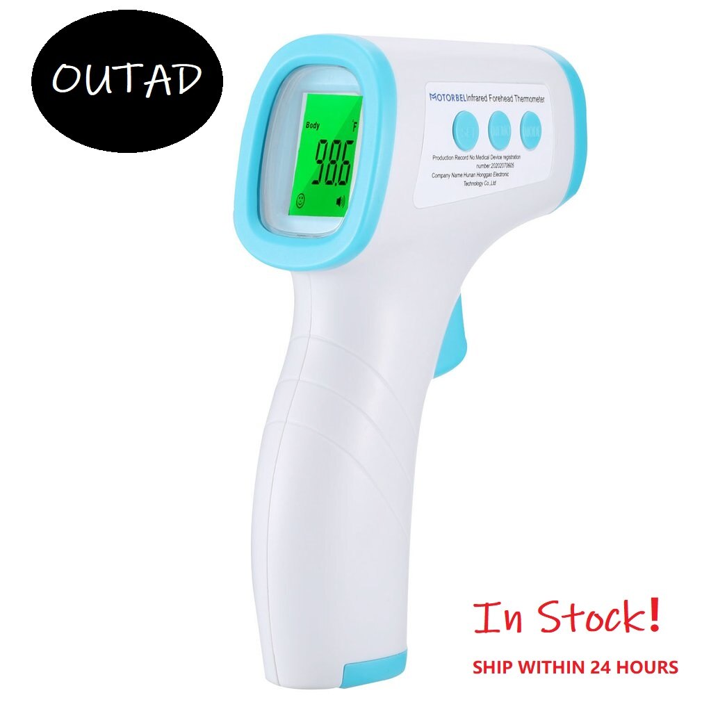 Termômetro infravermelho da orelha da febre infravermelha do termômetro da testa do não-contato digital casa exterior para o bebê adulto