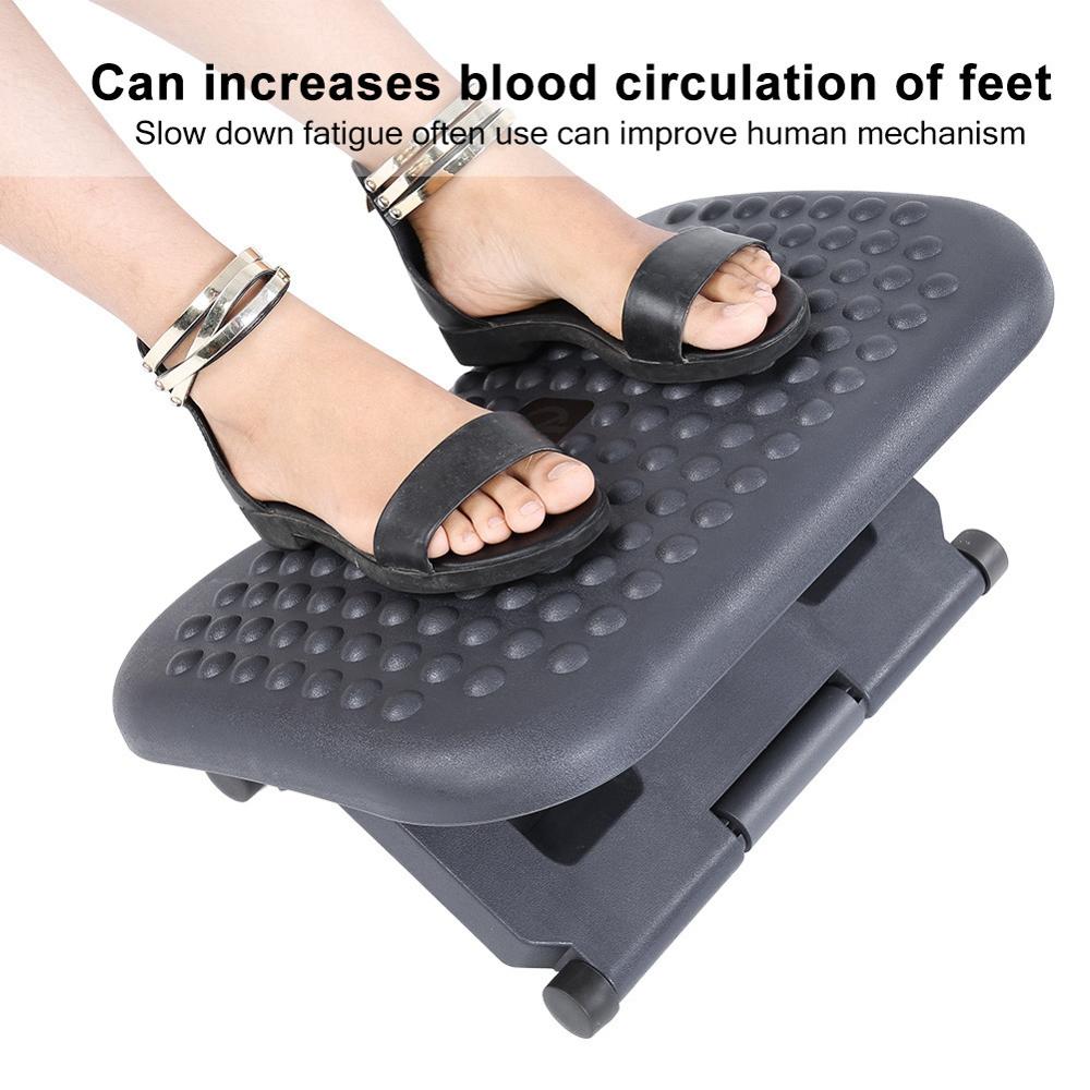 Ergonomic Feet Pad Foot Support Rest Adjustable Height Foot Rest Stool Anti-fatigue Massage Comfortable Under Desk Home Office