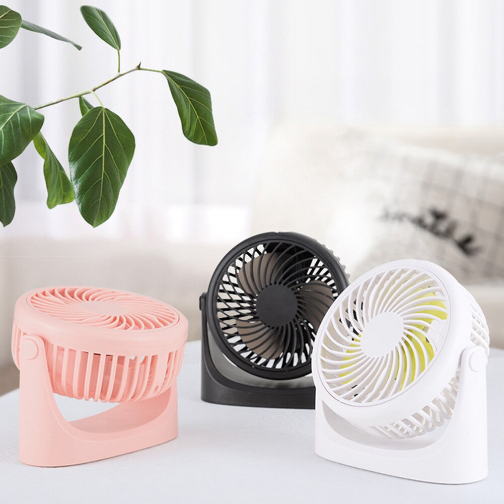Mini USB Portable Cooling Fan Summer Silent Rotary Home Office Desk Air Cooler