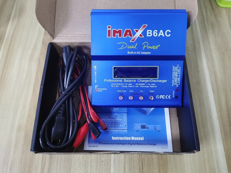 Htrc Imax B6 Ac 80W B6AC Rc Charger 6A Dual Channel Balans Lader Li-Ion Nimh Nicd Lipo Batterij Digitale lcd-scherm Ontlader