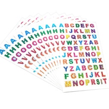 10 Sheets Glitter Brief Stickers Zelfklevende Alfabet Stickers Voor Scrapbooking